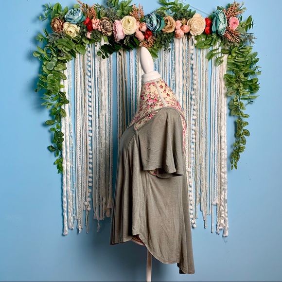 Free People We The Free Strappy Flowy Tee Medium - Picture 4 of 5